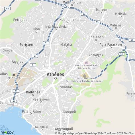 Carte Athènes plan de Athènes et infos pratiques Mappy