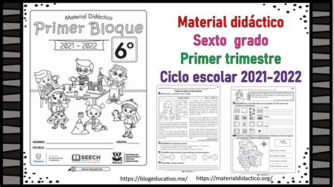 Fabuloso Material Didáctico para el sexto grado de primaria del primer