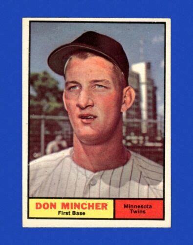 Topps Set Break Don Mincher Ex Exmint Gmcards Ebay