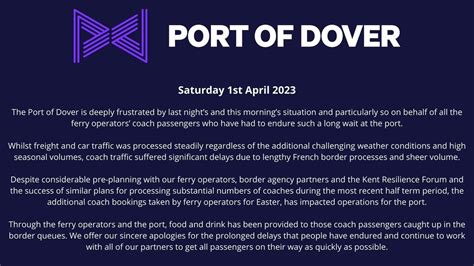 Port Of Dover Travel On Twitter Latest Statement On Travel Situation