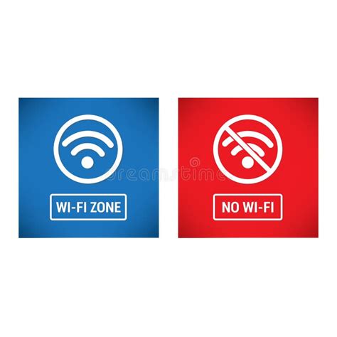 No Wifi Icon No Wi Fi Sign Symbol Stock Vector Illustration Of