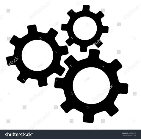 Gear Engineering Symbol Vector Stock Vector 442086316 - Shutterstock