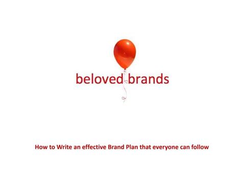 Beloved Brands Brand Plan Ppt