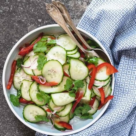 Easy Thai Style Cucumber Salad • My Pocket Kitchen