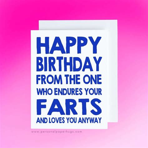 Happy Birthday Farts Funny Birthday Card For Guy Etsy