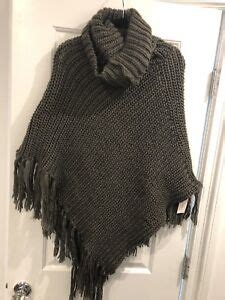 New With Tags Pookie Sebastian Poncho One Size Olive Green Knit Cowl