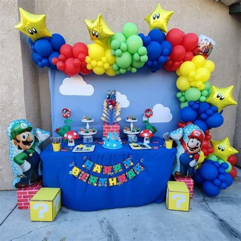 Mario Sweets Table Fiesta De Mario Bros Decoracion De Mario Bros Cumpleaños De Mario Bros