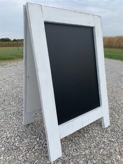 Sandwich Board Sign Outdoor Chalkboard Wedding Easel Distressed