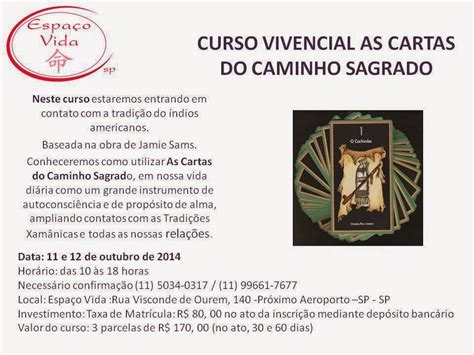 Instituto Sol E Luz CURSO VIVENCIAL AS CARTAS DO CAMINHO SAGRADO