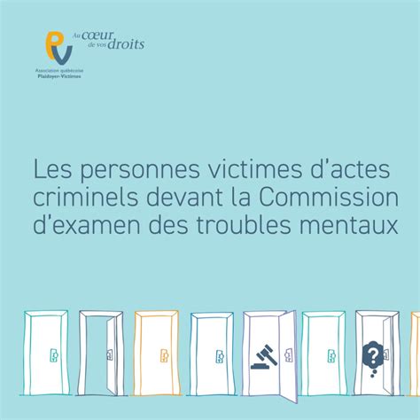 Brochure Cetm Les Personnes Victimes Dactes Criminels Devant La Commission Dexamen Des