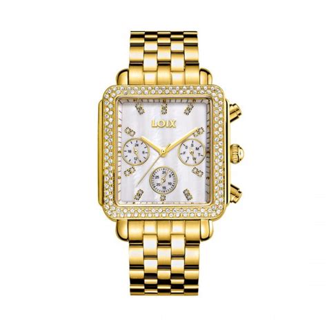 Reloj Dama L Dorado Con Tablero Blanco Relojes Loix