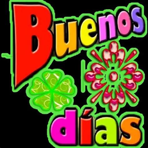 The Words Buenos Do Dias Written In Colorful Letters On A Black Background