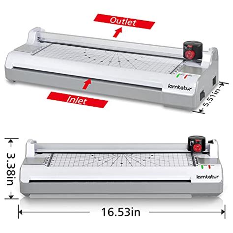 Lamtetur Laminator Machine 13 Inch Wide With 70pcs Laminating Sheets