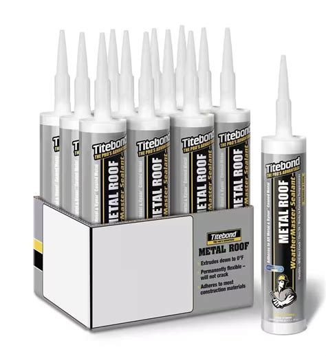 Titebond WeatherMaster Metal Roof Sealant 61001 White 10 1 Oz Case Of