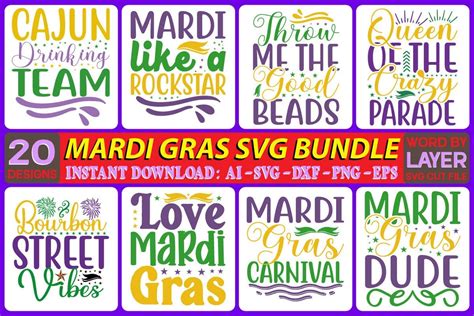 Mardi Gras Svg Bundle Bundle Creative Fabrica