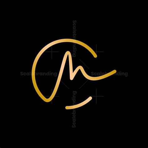 Abstract Signature M Logo Signature M Logo Handwritten Style Design