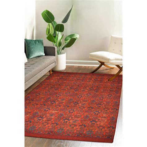 Latitude Vive Boualam Oriental Machine Woven Red Indoor Outdoor Area