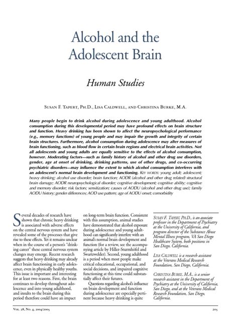 Alcohol Exposure During Adolescence May Negatively Impact Brain