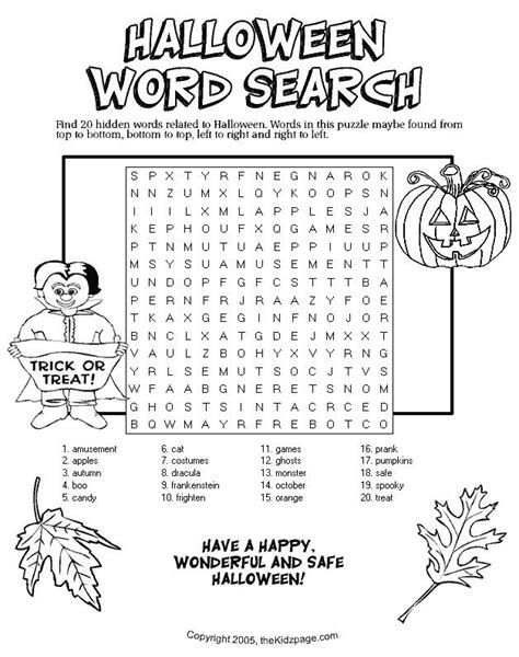 5th Grade Free Printable Halloween Worksheets Kidsworksheetfun