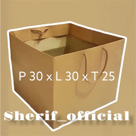 Jual Paperbag Box Kardus Jumbo Extra Large P L T Paper Bag Polos