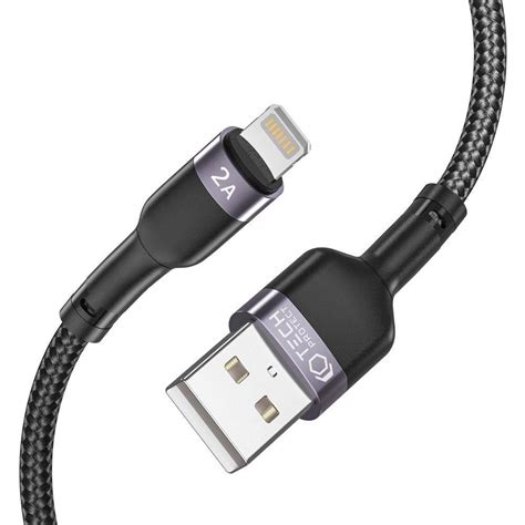 Cable 2 4A 1m USB Lightning Tech Protect Ultraboost Black All GSM