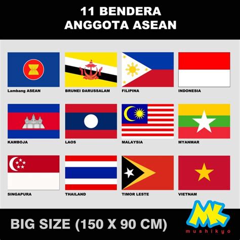 jual  seller bendera negara asean filipina malaysia singapura