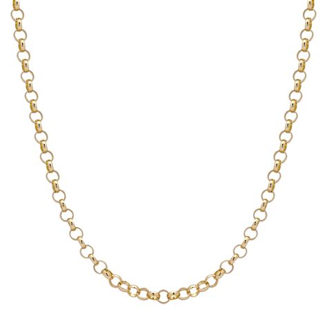 9ct Yellow Gold Round Belcher Chain 20 Inch Handt Jewellery Store