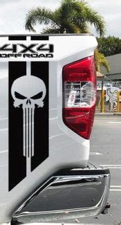 Pair Of TRD Punisher Bed Side Vinyl Decals Kit Stickers For Tacoma Pro