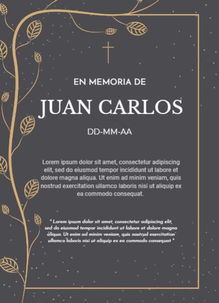 Invitacion Misa De Difunto Modelo Hojas Doradas Tutti Descargas