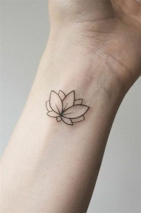 Simple Lotus Blossom Tattoo