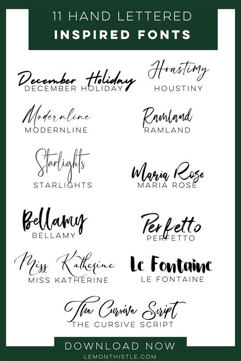 No Hand Lettering? Fake it with Fonts! - Lemon Thistle