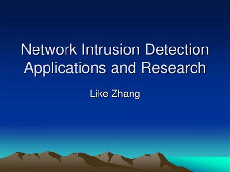 Ppt Network Intrusion Detection Applications And Research Powerpoint