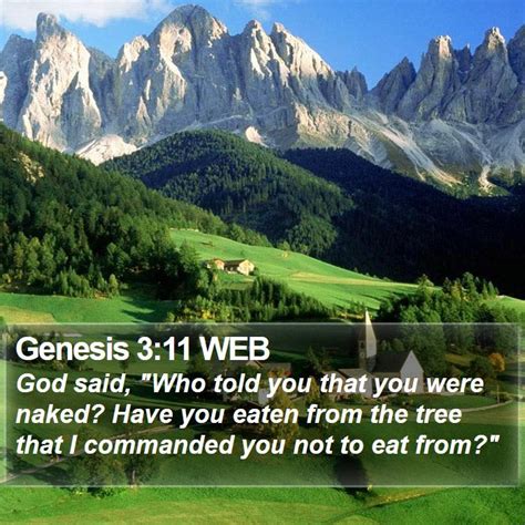 Genesis 3 11 WEB Scriptures Images