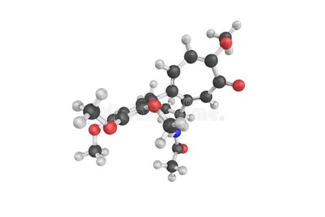 3d Structure Of Colchicine A Medication Most Commonly Used To Treat