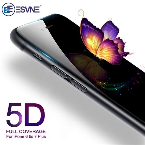 ESVNE 5D Tempered Glass for iphone 7 glass 6s plus Screen Protector For ...