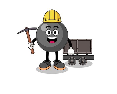 Premium Vector Mascot Illustration Of Dot Symbol Miner