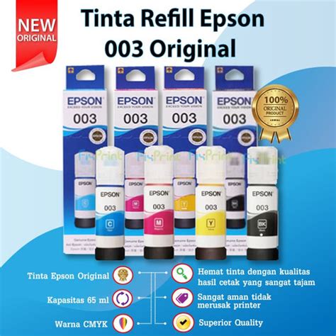 Jual Tinta Epson 003 Printer EcoTank L1210 L3210 L3101 L3110 L3150