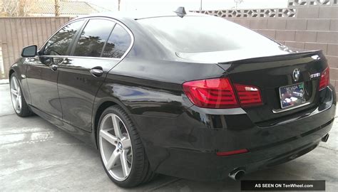 2011 Bmw 5 Series 535i Sedan 3. 0l Twin Turbo M5 Bumper 20 Wheels Black / Tan Int