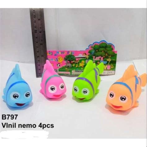 Jual Mainan Anak Laut Mandi Air Vynil Karet Ikan Nemo 4 Pcs B 797 Di