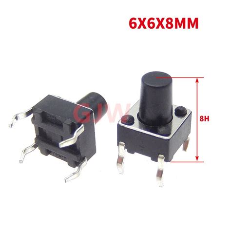 Pcs X X Mm Pin Dip Tact Push Button Switch Micro Key Power Tactile