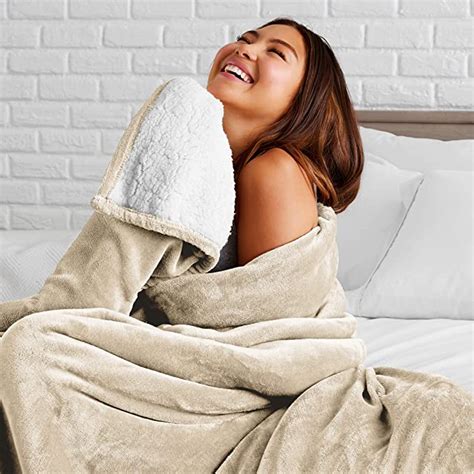 Bare Home Sherpa Fleece Blanket Twintwin Extra Long Fluffy And Soft Plush Bed