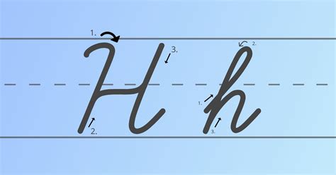 Printable Cursive Letter H