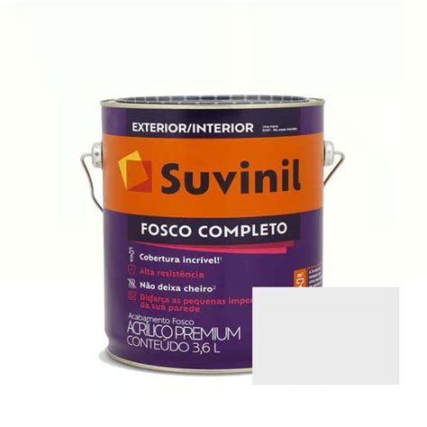 Tinta Suvinil Completo Acrilico Fosco Branco Neve Litros Os