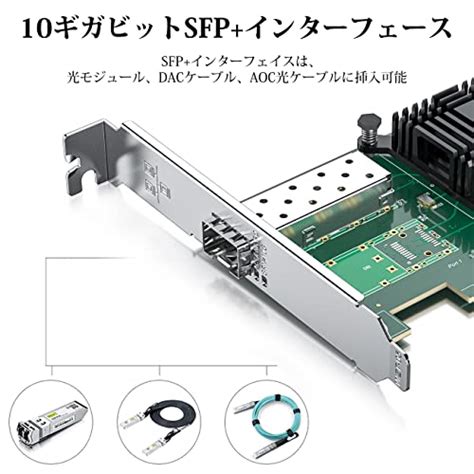 10gtek 10gb Pci E Nic Network Card Single Sfp Port With Intel 82599en Controller Ethernet