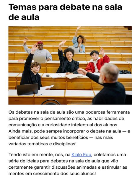 Temas Para Debate Em Sala De Aula - Temas para Debate na Sala de Aula | PDF | Aquecimento global e mudança ...