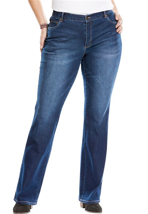 Woman Within Woman Within Plus Size Tall Bootcut Stretch Jean Jeans