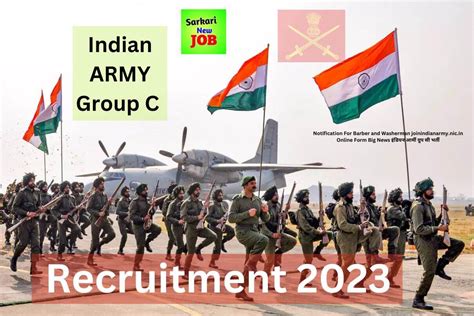 Indian ARMY Group C Recruitment 2023 Notification For Barber And