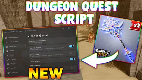 NEW Dungeon Quest Script GUI PASTEBIN 2024 AUTOFARM GODMODE 100