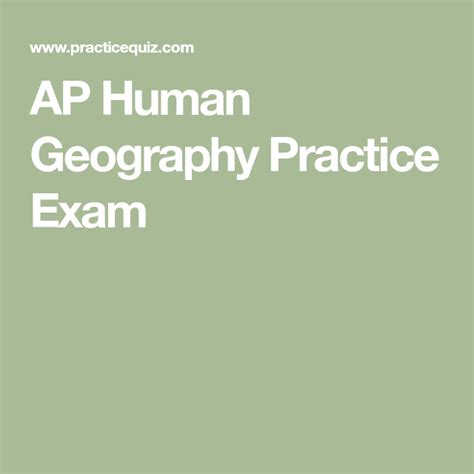 Ap Human Geography Practice Exam Answers Ap Human Geography