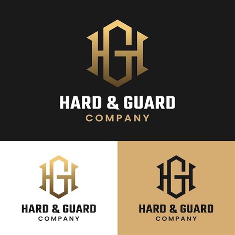 Premium Vector Monogram Letter H G Hg Gh Hexagon Logo Design Template